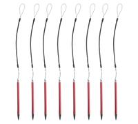 WESIEVYA 8pcs Fine Point Stylus Pen - High-Precision Capacitive Tip for Touchscreens - Tablet Writing Stylus with Anti-Loss Lanyard for Digital Art Signatures Red