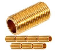 WESIEVYA 8pcs M10 Copper Thread Lamp Rod Extension Coupling with Hollow Interior and Standard Metric Threads for Lighting Applications and Hardware Repair