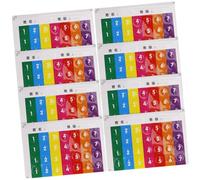 WESIEVYA 8pcs Musical Instrument Supplies Pan Flute Finger Guide Stickers Note Decals for Percussion Practice