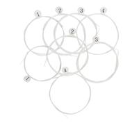 WESIEVYA 8pcs Nylon Ukulele Strings Set Replaceable and Versatile White Strings for Ukulele Accessories with 4th 0.28mm 3rd 0.34mm 2nd 0.32mm 1st 0.24mm