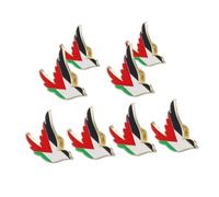 WESIEVYA 8pcs Palestine Pin Lightweight Zinc Alloy Brooch Pins for Women Delicate Metal Lapel Badge for Clothes Bags Coats Elegant Palestinian Flag Ornament for Daily Wear and Formal Events