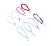 WESIEVYA 8pcs Pearls Chain Phone Case Accessories Multi-Functional Hanging Lanyard for Mobile Phones Handbags Car Keys Strong Durable DIY Design Random Colors