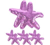 WESIEVYA 8pcs Purple Star Hair Clips for Thick Hair Artificial Leather Mermaid Barrettes with Creative Styling Options Comfortable to Wear for Teens and Little Ones the Beach
