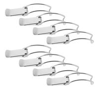 WESIEVYA 8pcs Sealed Bucket Clasp Duck-mouth Buckle Hook Lock Iron Silver for Trash Can Lid, Thermal Bucket Kitchen Gadget