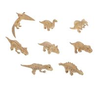 WESIEVYA 8Pcs Solid Golden Dinosaur Models Set with Tyrannosaurus and Triceratops Figures, Creative Dinosaurs for Desktop Decoration and Educational Play