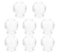 WESIEVYA 8pcs Thickened Glass Fire Cupping Sets Household Vacuum Suction Massage Cups for Back Therapy Traditional Chinese Cupping Supplies