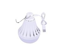 WESIEVYA 9w Portable White LED Camping Light Bulb with USB Rechargeable Battery Powered Emergency Lighting and Hook Design for Hiking and Hurricane Outdoor Use