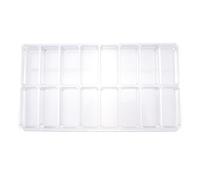 WESIEVYA Acrylic Powder Storage Case with 16 Compartments Compact and Easy to Move Cosmetic Makeup Organizer Suitable for Office and Bedroom Vanity Storage