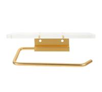 WESIEVYA Acrylic Toilet Roll Storage Holder with Wall-mounted Design, round Corner and Smooth Surface, Aluminium Alloy Material, Simple Style Bathroom Paper Roll Holder for Easy