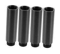 WESIEVYA Aluminum Alloy Microphone Stand Extension Tube 4Pcs Easy to Install for Boom Arm Mic Stand, Black Stable Adjustable for Home, School Studio Use