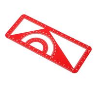 WESIEVYA Aluminum Alloy Protractor Set Drawing Measurement Tools with Straightedge and Triangle Ruler, Lightweight with Very Scale Numbers, for Students and Office Use