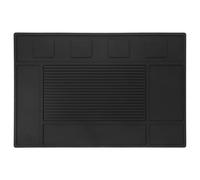 WESIEVYA Barber Station Organizer Anti-Slip Silicone Mat with Strong Grip Magnetic Feature Logical Area Design for Hair Styling Tools and Scissors Workbench Barbershop Use