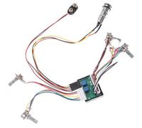 WESIEVYA Bass Accessories 3-band Equalizer Eq Preamp Circuit for Electric Guitar and Bass Guitar with Master Volume and Tone Controls, Silver Plastic and Metal Wiring Harness Set