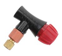 WESIEVYA Bike Inflator Head Only 16g Co2 Valve Adapter 3/8-24 Thread for Mountain and Road Bike Tires, Dual Use American French Valve Connector, Portable Tire Pump Accessory