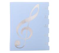 WESIEVYA Binder for Sheet Music - A4 Piano Guitar Music Binder with Spiral Binding Stays Opens and Lays Flat for Piano Practice Choir, with Index Labels, Holds Up to 40, Blue