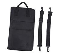 WESIEVYA Black Drumstick Bag Large Capacity Drum Stick Holder A4 Sheet Music Storage for Percussion Drummers