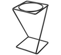 WESIEVYA Black Iron Pizza Stand Holder with Smooth Surface and Easy Cleaning, Stylish Metal Wire Pizza Tray Rack for Food Display, Household Supplies, for Home Parties and Restaurants