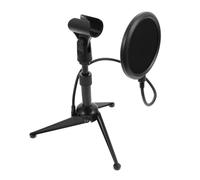 WESIEVYA Blowout Screen Metal Base Fixing Frame for Microphone Desktop Stand Microphone Fixing Frame Bracket for Windscreen Filter for Computer Use