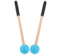WESIEVYA Blue Xylophone Mallets with Wood Handles, Rubber Head Drum Mallets for Marimba and Glockenspiel, Quiet Percussion Sticks for Classroom, Stage, and Student Use