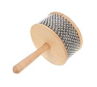 WESIEVYA Boy Girl Educational Metal Cabasa Toy Wooden Handle Percussion Instrument for Boys and Girls Promotes Coordination and Intelligence Lightweight and Smooth Edges