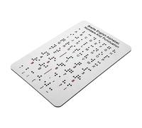 WESIEVYA Braille Alphabet Board Braille Learning Tool with Raised Dots and Numbers Stainless Steel for Beginners Education and Development for Blind and Adults at Home