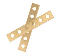 WESIEVYA Brass Bridge Pin Reinforcement Shims Structural Stability Plates 2pcs Golden to Reinforce Worn Bridge Pin Holes for Acoustic Guitar for DIY Guitar Restoration Projects