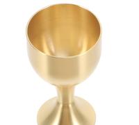 WESIEVYA Brass Wine Goblet Small Decorative Chalice Cup 5.5cm High 3cm Wide Wear-Resistant Offering Cup for Home Decor and Ritual Use