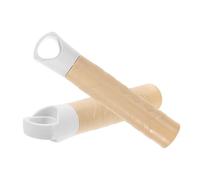 WESIEVYA Broom Handle Replacement Grip and Tool-Free Installation 2 Pcs Beige with Ergonomic Design Mop Rod Sleeve for Cleaning and Sweeping Tasks
