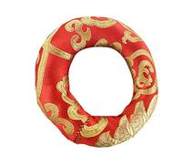 WESIEVYA Buddhist Singing Bowl Cushion Pad Handmade Nepalese Sound Bowl Mat for Meditation 16cm Diameter Sturdy Velvet Decorative Design Random Color
