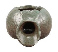 WESIEVYA Ceramic Waterfall Jar with Water Flow Feature, Sturdy Ceramic Material Tabletop Fountain for Garden Landscaping and Patio Decor, Indoor and Outdoor Water Feature Jar