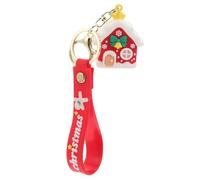 WESIEVYA Christmas House Keychain Cute Holiday Keyring for Festive Vibes Adorable Xmas Purse Charm for Keys Backpacks More Christmas Party Favor Carnival Reward
