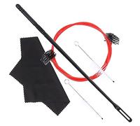 WESIEVYA Complete Trumpet Brush Cleaning Kit 5pc Set Cornet Cleaning Tools Materials Perfect for Flare Neck Tube Musical Instrument Supply