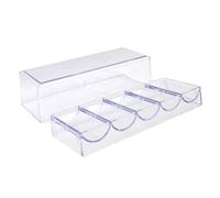 WESIEVYA Convenient Poker Chip Holder Acrylic Storage Accessories with Reasonable Partition Design Easy to Store Household Poker Chip Tray and Other Items
