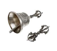 WESIEVYA Copper Five-strand Vajra Bell for Buddhist Meditation Handcrafted Decorative Nepal Bell for Ceremonies and Mindfulness Practices