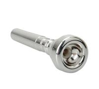 WESIEVYA Copper Trumpet Mouthpiece Silver Plated Instrument Accessory for High Register Performance Compatible Trumpet