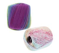 WESIEVYA Cotton Crochet Yarn and Easy to Use Yarn 2pcs for DIY Projects Comfortable Touch and Knitting Hats Suitable for Beginners and Experienced Craftsmen