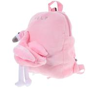 WESIEVYA Creative Flamingo Plush Backpack for Portable Travel Bag with Large Capacity and Smooth Zipper, Fashionable and Elegant Casual Storage Bag for School Or Daily Use