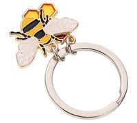 WESIEVYA Creative Honeycomb Bee Keychain Metal Bee Pendant Keyring Novelty Keychain Friends Family Lightweight Decorative Keyring Alloy