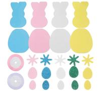 WESIEVYA Creative Supply Eva Stickers and Egg DIY Easter Bunny for, Safe Hands-on Assembly for Fun Spring Holiday Crafting and Home Decoration Activities