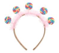 WESIEVYA Cute and Park Amusement Adventures Celebrations for Birthday Lollipop Headband Comfortable Cloth Accessory Decor Hair Party