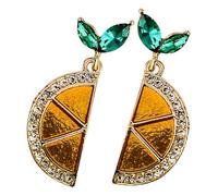 WESIEVYA Cute Lemon Slice Earrings for Women Durable Small Fruit Design Accessories for Birthday Valentines Day Wedding Gifts Unique Lightweight Jewelry