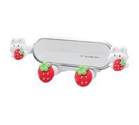 WESIEVYA Cute Rabbit Car Mount Rack Car Cellphone Holder Mobile Phone Support Arm Clamps Easy to Use Plastic Silicone Silica Gel Cartoon Design Light Weight on Rough Mountain Roads
