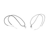 WESIEVYA Devil and Angel Couple Necklace Set Black Cord, Decorative Pendant Necklaces for Men and Women, Valentine'S Day Lover Neck Accessories