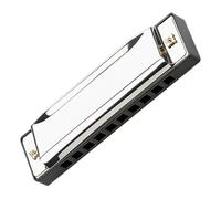 WESIEVYA Diatonic Harmonica in C Key Stainless Steel Shell Abs Core Handpolished Finish Musical Instrument for Beginners Adults Professionals Students Music Lovers