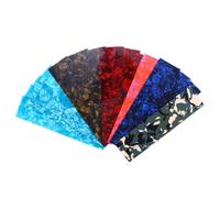 WESIEVYA DIY Guitar Pick Strip 15pcs Celluloid Punch Sheets Assorted Thickness for Plectrum Making and Guitar Crafting Random Color Random Style