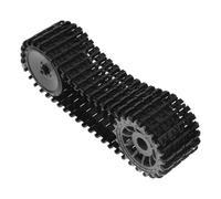 WESIEVYA DIY Rc Robot Tank Tracks with Coupler Drive Wheels for Remote Control Crawler Model Rubber Treads and Gear Kit for Robot Building Parts and Rc Tank Repair Replacement