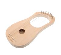 WESIEVYA Diy Wooden Lyre Harp Craft Kit with 7 Strings Basswood Assembly Materials for Music Lovers Complete String Instrument Set for Adults and Beginners