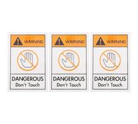 WESIEVYA Do Not Stickers Pvc Material Safety Warning Sign Decals 3pcs with Good Viscosity for and Equipment Factories