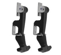 WESIEVYA Draw Latches T-Handle Stainless Steel 2pcs and Black Rubber with for Adjustable Locking Latch Replacement for Secure Belongings Mechanical Equipment and Aviation Cases