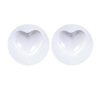 WESIEVYA Drawer Pull Handles Not Easy to Break Heart-Shaped Ceramic 1 Pair with Solid Base White Suction Cup Door Knobs for Home and Dorm Windows and Glass Doors